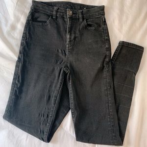 American Eagle Curvy Hi-Rise Black Skinny Jeans / Jeggings size 00